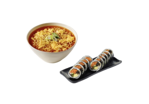 야채김밥 라면세트