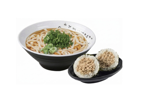 참치주먹밥 우동정식